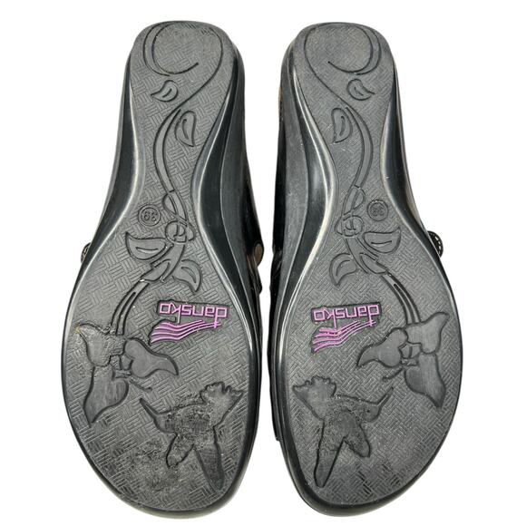 Dansko Women’s Janie Black Strappy Slip on Sandal Size 39 US 8.5/9 - Picture 9 of 11